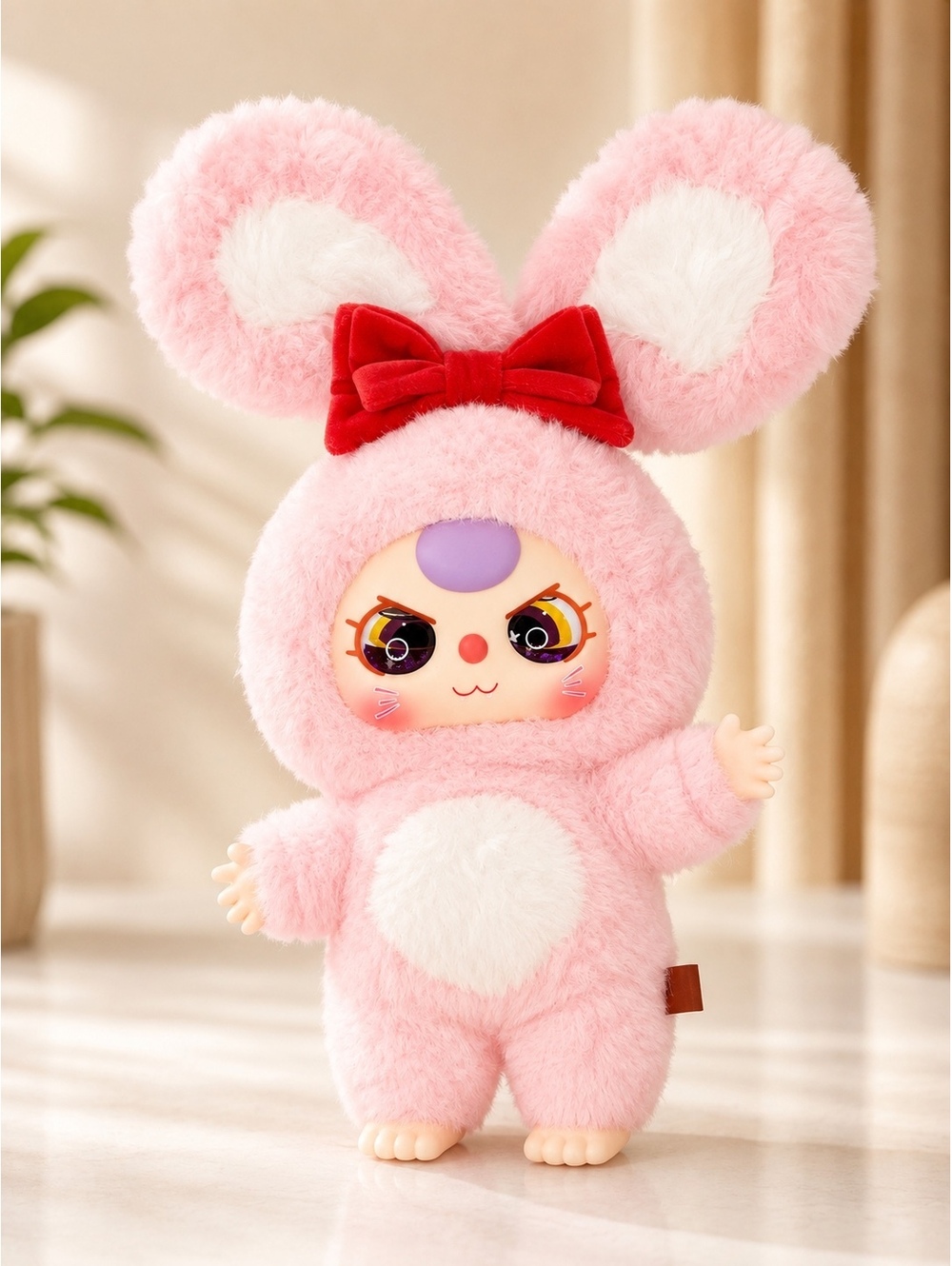 Baby Three Big Baby 400% Plush Doll Special Glitter Eyes Pink Bunny